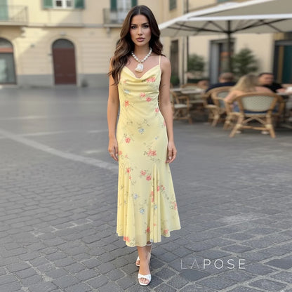 Vanna Botanical Print Maxi Dress