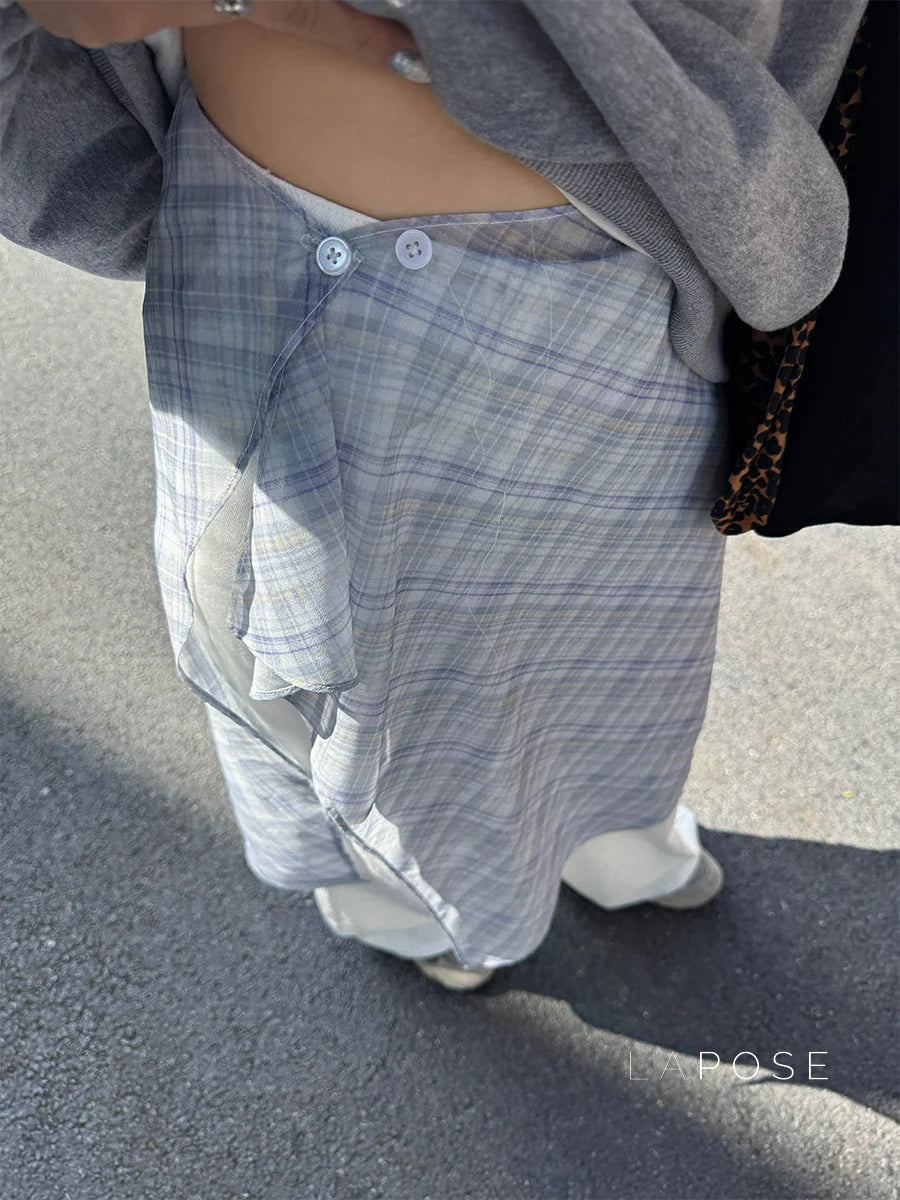 Whitley Plaid Midi Skirt