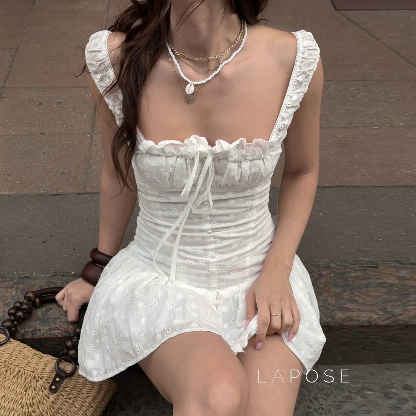 Wilhelmina Floral Jacquard Mini Dress