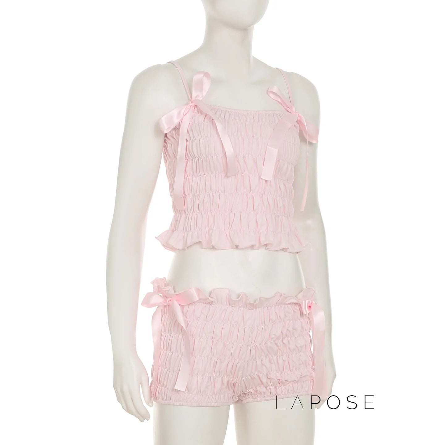 Zaire Bow Pleated Short Set