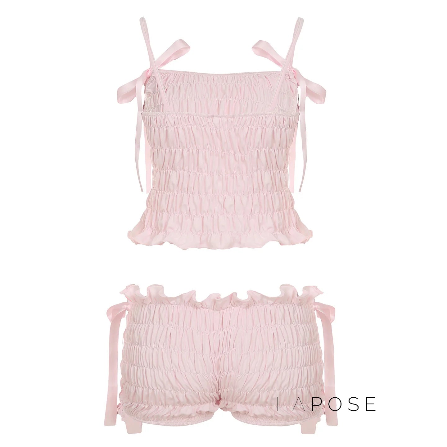 Zaire Bow Pleated Short Set