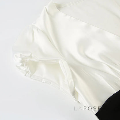 Zehra Puff Sleeve Bow Top
