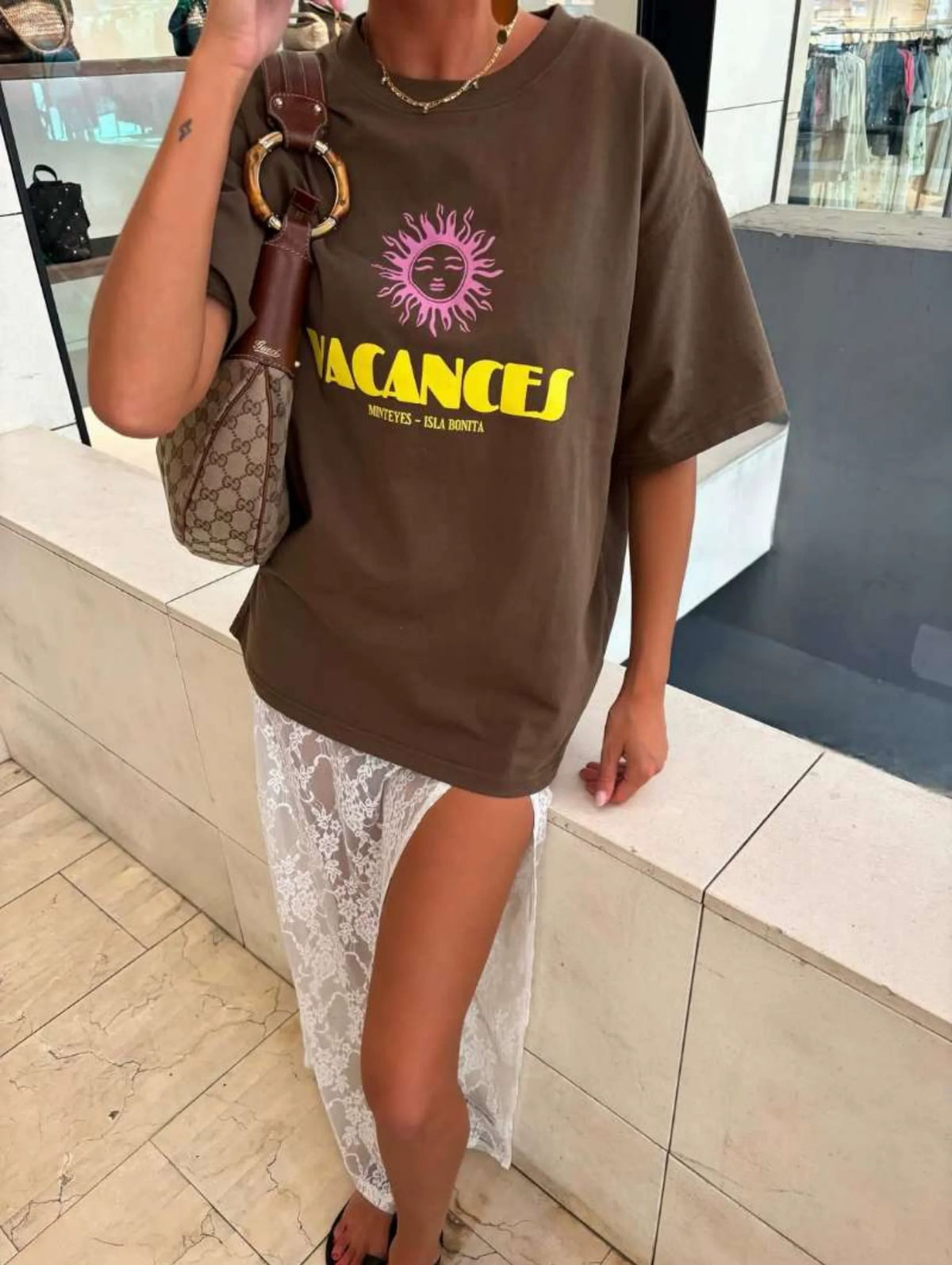 Zen Vacances Graphic Oversized T-Shirt