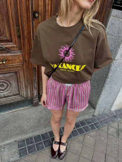 Zen Vacances Graphic Oversized T-Shirt