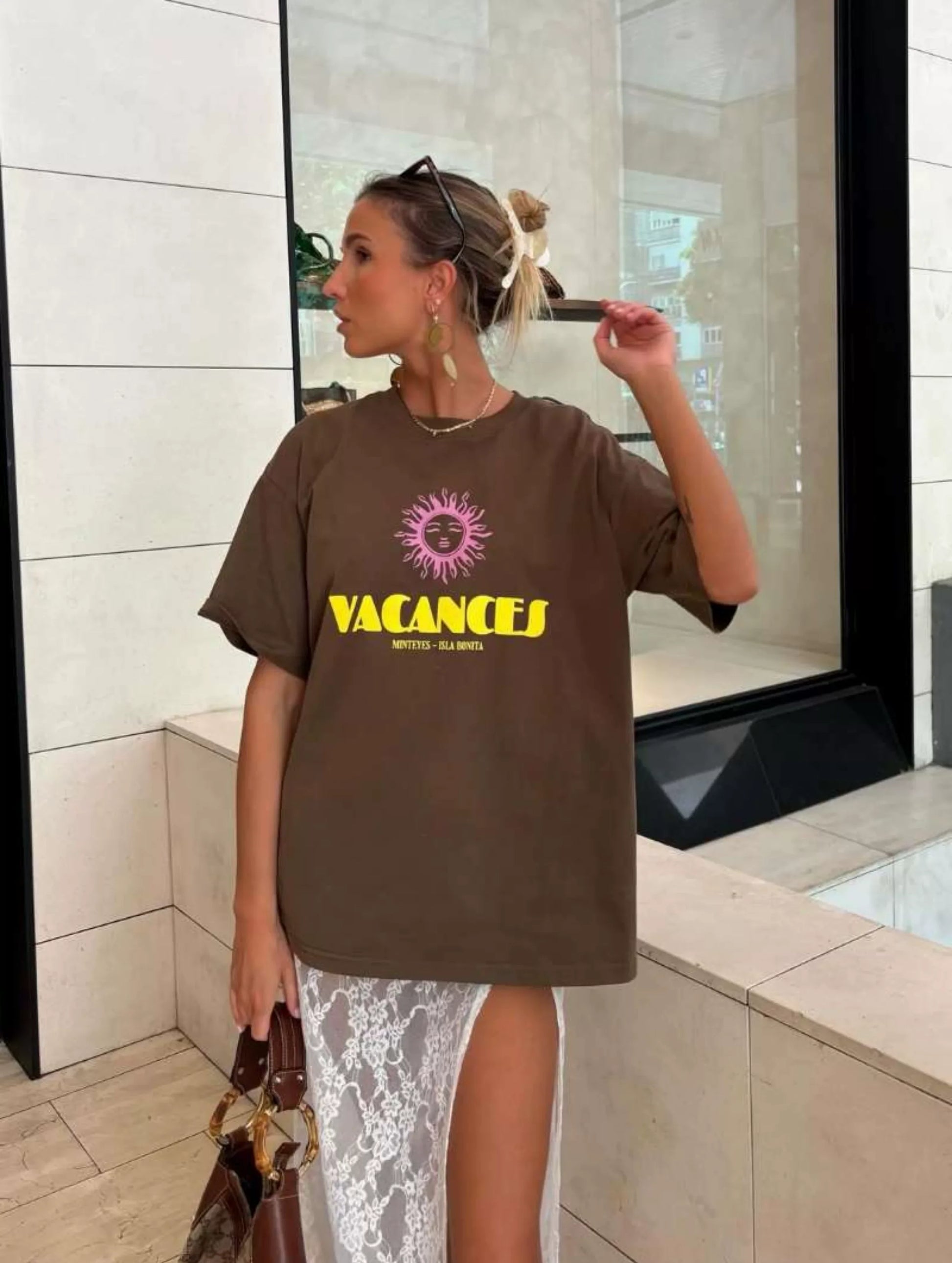 Zen Vacances Graphic Oversized T-Shirt