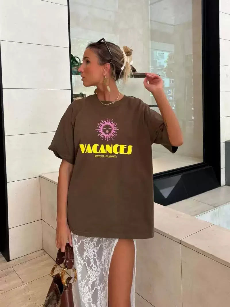 Zen Vacances Graphic Oversized T-Shirt
