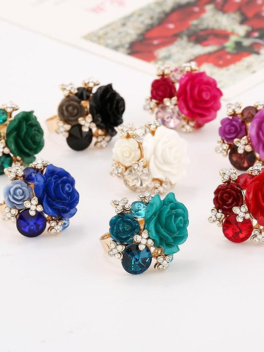 Ring Wedding Holiday Engagement Braided Floral for Women