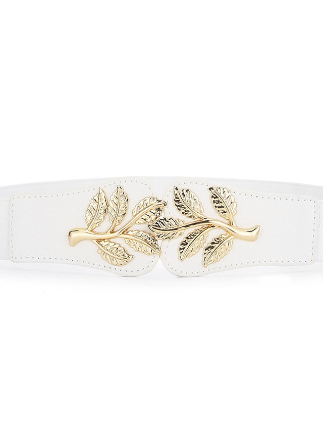 Wide Belt Corset Belt Canvas Metal Bucke Geometric Cord Wowen Formal Daily Holiday White Black Red Navy Blue for Women