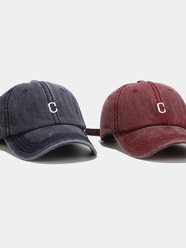 1pcs Embroidery Plain Baseball Hats Washed Cotton Cap For Men Women Adjustable Snapback Caps Baseball Cap Letter Dad Hat for Women