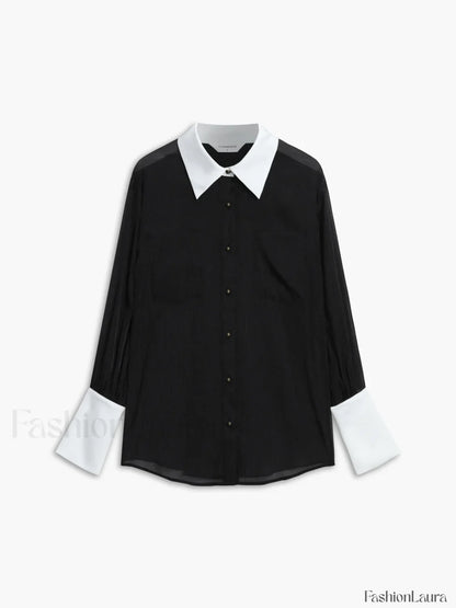 Leisure See Through Trendy Shirt With Cami Top