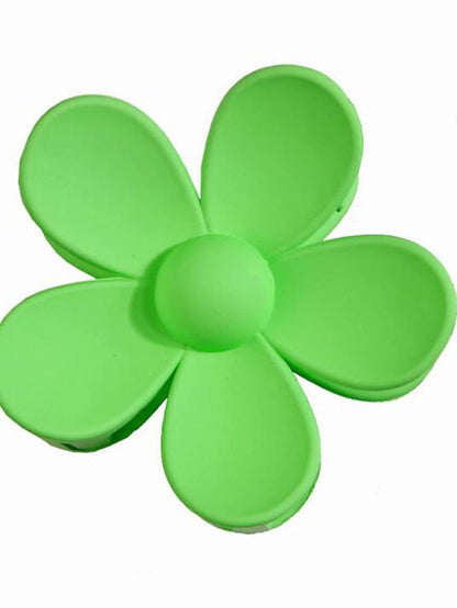 1pc Hair Claws Hair Clip For Street Daily Holiday Flower Handmade Plastic Green Blue Orange for Women