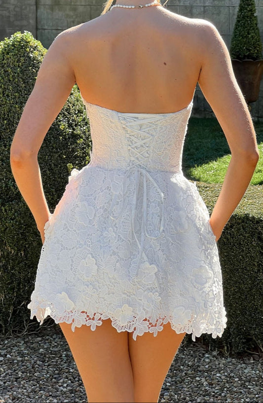 Valery Mini Dress-Ivory