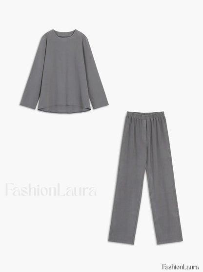 Let's Get Cozy Trendy Two Piece Pants Set
