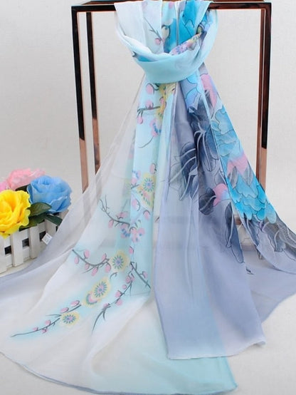 Scarves Daily Holiday Chiffon Vacation Casual Bohemia Sunscreen Outdoor Casual / Daily 1 PC for Women