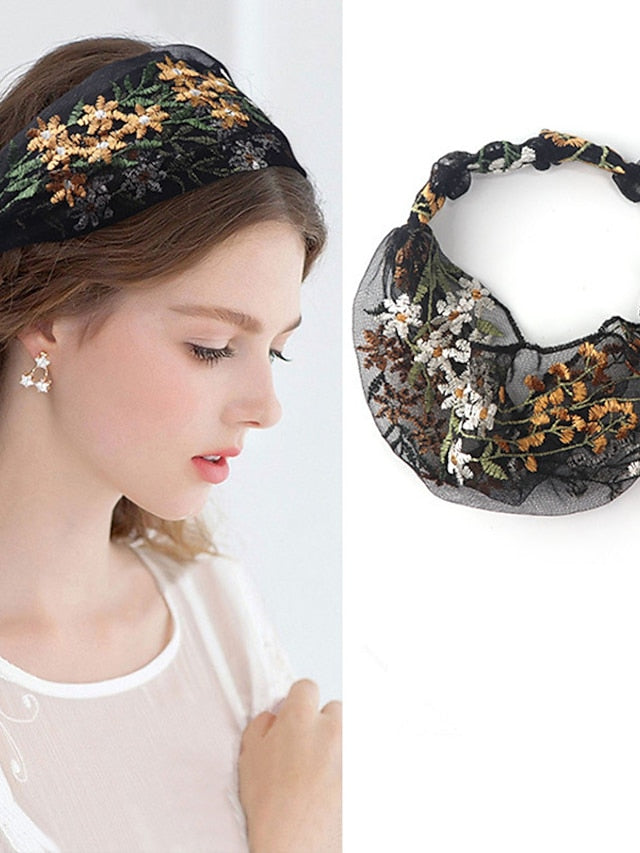 1PC Headbands Hair Band For Street Daily Holiday Birthday Classic Fabric Black White Red for Women