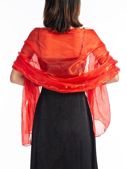 Shawls & Wraps Wedding Party Special Occasion Camel Silver Red Scarf Pure Color / Spring / Summer / Fall / Winter / Polyester for Women