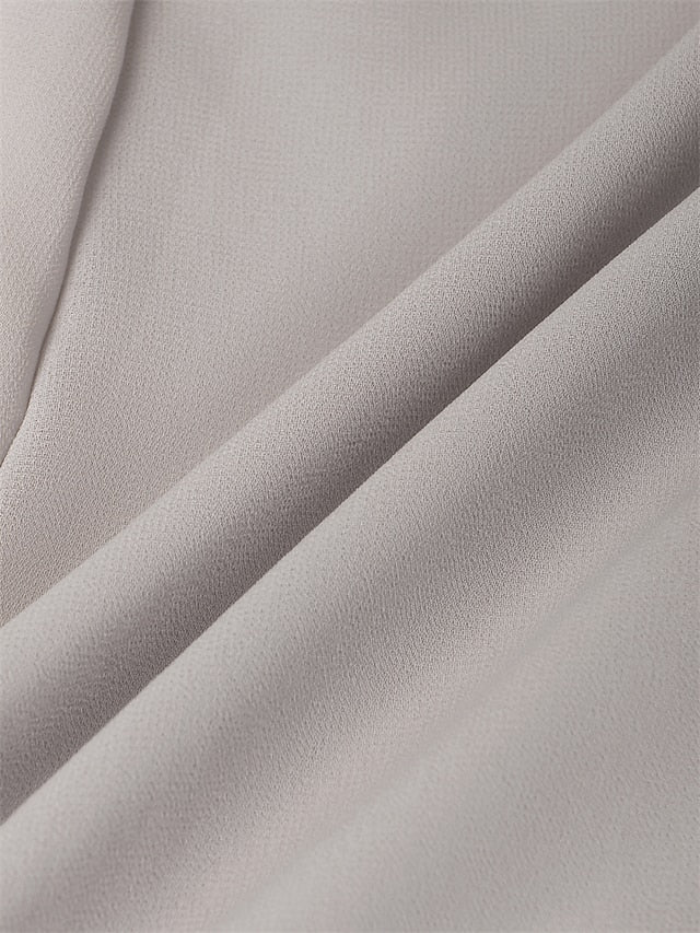 A Line Dress Midi Dress Gray 3/4 Length Sleeve Print Pure Color Ruched Fall Spring Crew Neck Elegant Casual Classic  S M L XL XXL 3XL / Loose for Women