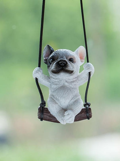 New Car Charm Pendant Swing Pug Pug Dog Car Supplies for Women