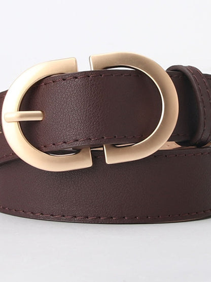 Belt PU White Black Khaki Brown Coffee Waist Belt School Daily Pure Color / Spring / Summer / Fall / Winter / Alloy for Women