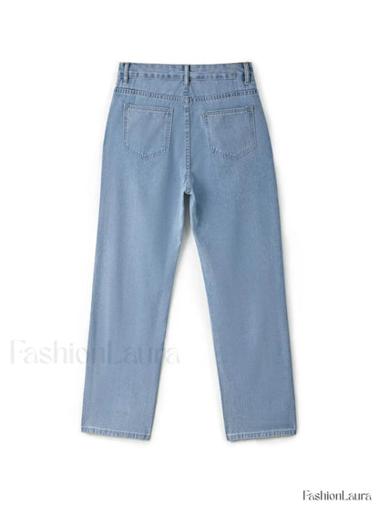 Light Wash Denim Boyfriend Jeans