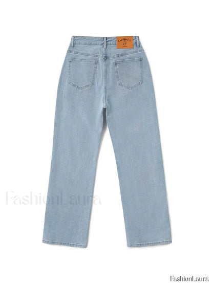 Light Wash Straight Boyfriend Jeans