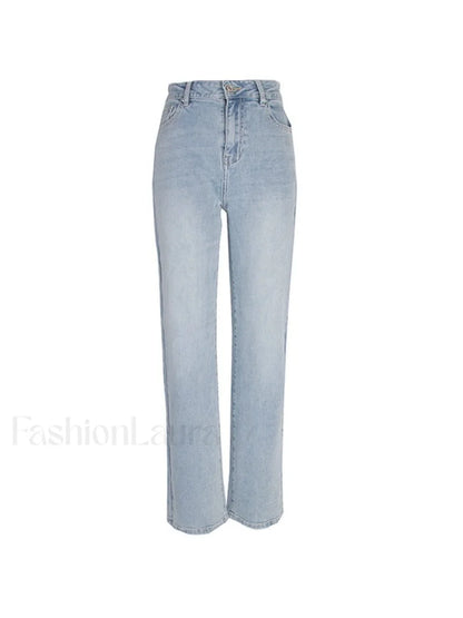 Light Wash Straight Boyfriend Jeans