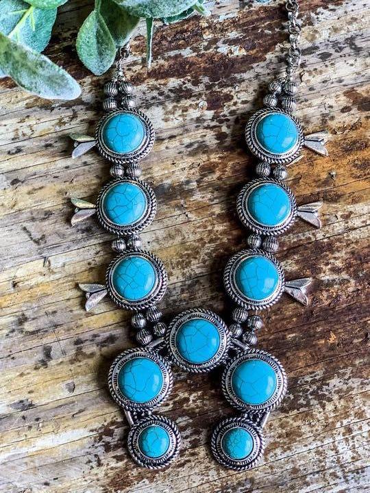 Linda Vibes Silver Turquoise Necklace for Women