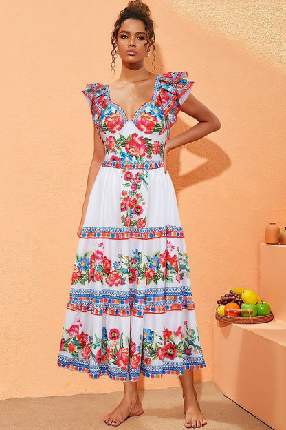 Conjunto de baño de dos piezas con estampado floral vintage de Livia