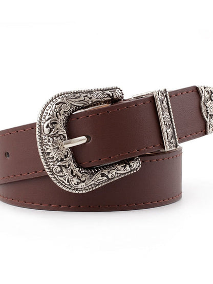 Belt Alloy Zhangqing Black Camel Coffee Waist Belt Party Daily / Vintage / Spring / Summer / Fall / Winter for Women