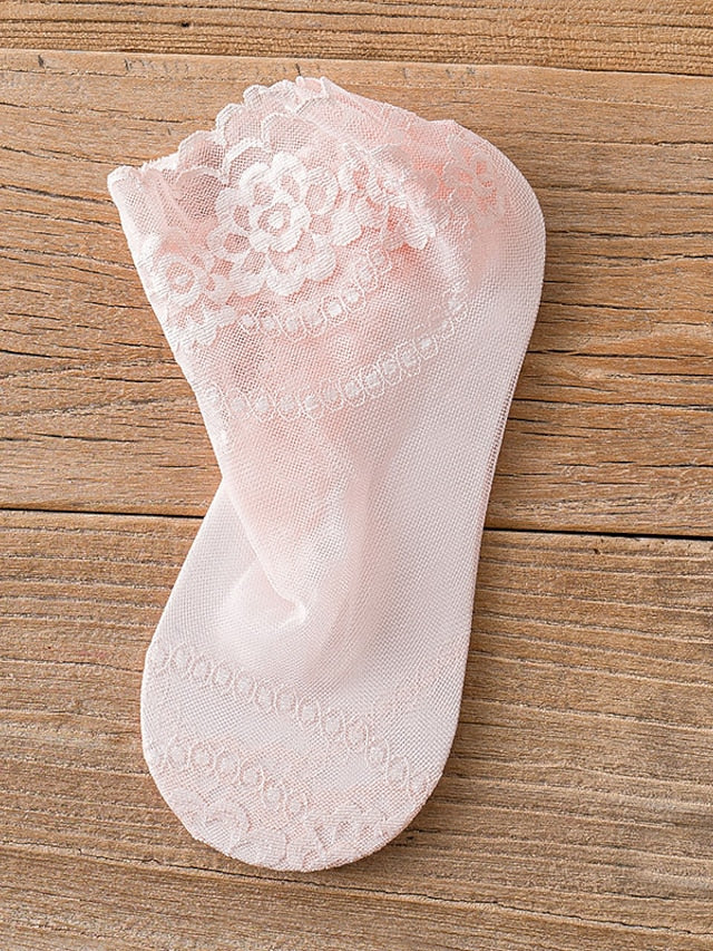 1 Pair Socks Standard Solid Colored Antibacterial / Deodorant / Leg Shaping Sweet Style / Simple Style Polyester / Cotton EU36-EU46 for Women