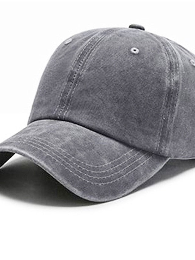 Baseball Cap Adjustable Buckle Pure Color Sports for Women