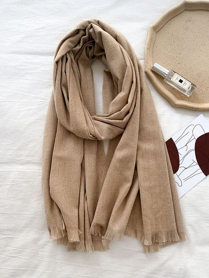 Shawls & Wraps Party Black Scarf Pure Color / Basic / Red / Fall / Winter / Imitation Cashmere for Women