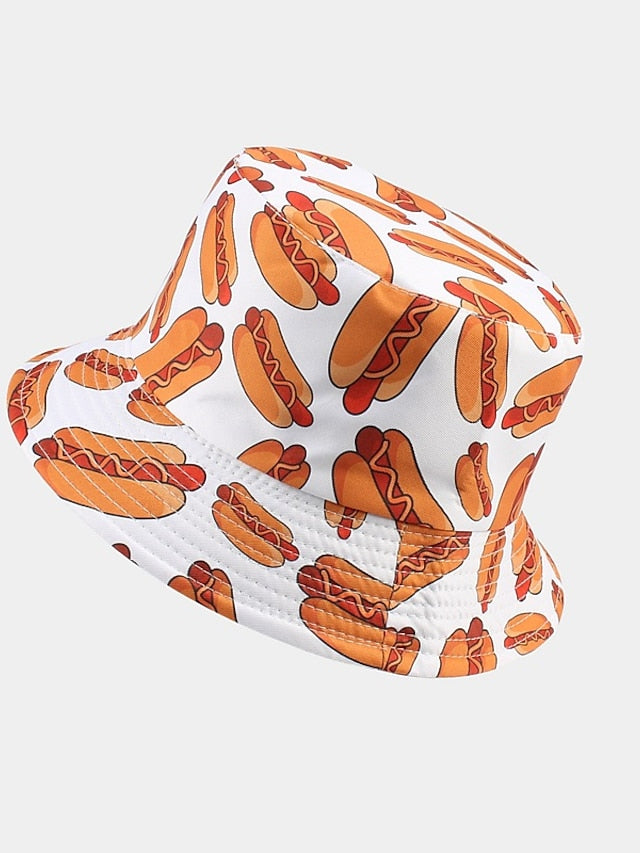56-58cm M Size Fisherman Hat Print Sun Protect Hats Summer Casual Street Wear Hiphop Bucket Cap for Women Girls for Women
