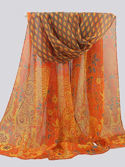 Scarves Gift Daily Holiday Chiffon Vacation Classical Casual Dancing Casual 1 PC for Women
