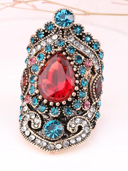 1PC Ring For AAA Cubic Zirconia Multicolor Street Prom Alloy Classic for Women