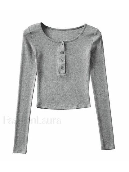 Long Sleeve Crop Top