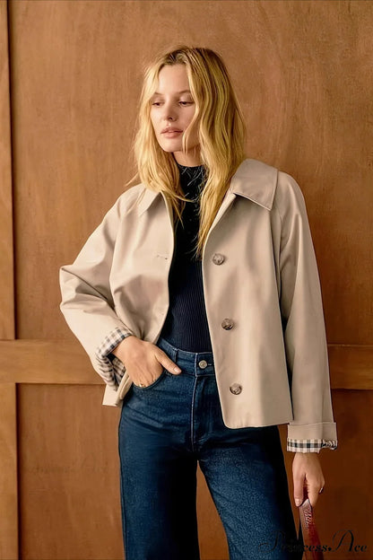 Long Sleeve Single Breasted Casual Minimalist Coat