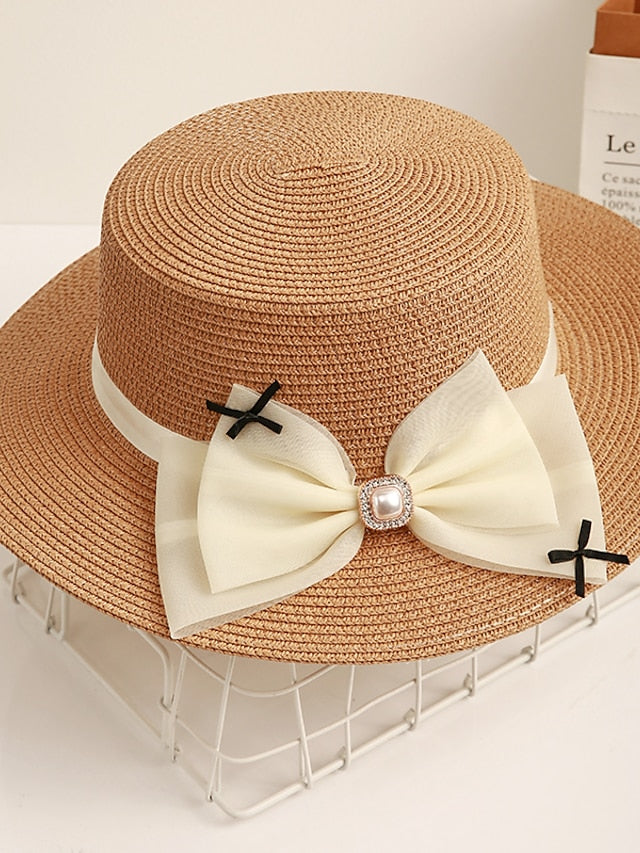 Sun Hat Straw Hat Daily Holiday Straw Vacation Beach Sunscreen Casual / Daily 1 pcs for Women
