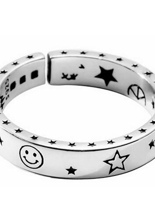 1PC Ring Adjustable Ring For Daily Date Alloy Classic Star for Women