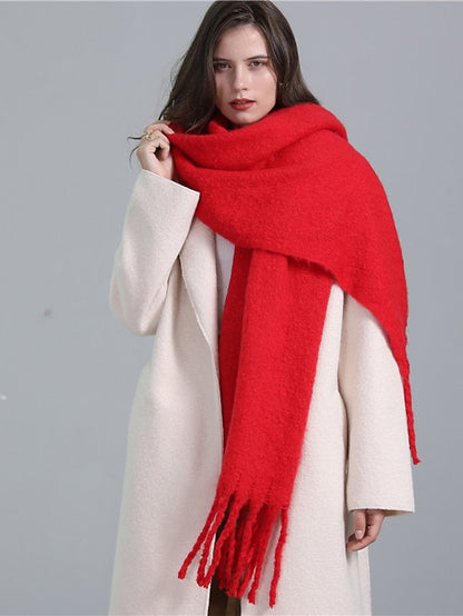 Scarves Daily Holiday Polyester Simple Casual Warm Casual / Daily 1 PC for Women