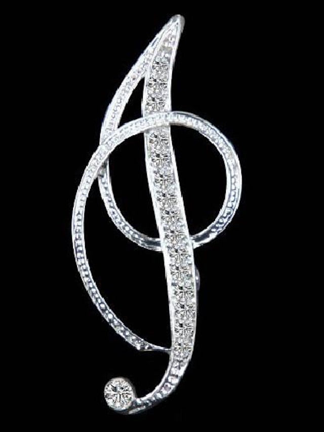 letter brooch pins initial rhinestone brooch for women crafts silvery m for Women