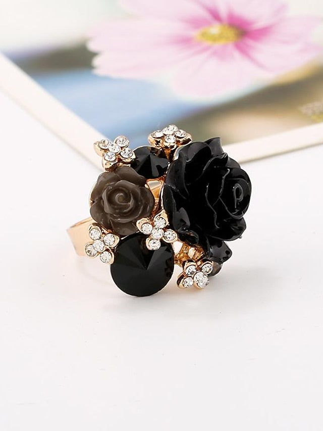 Ring Wedding Holiday Engagement Braided Floral for Women