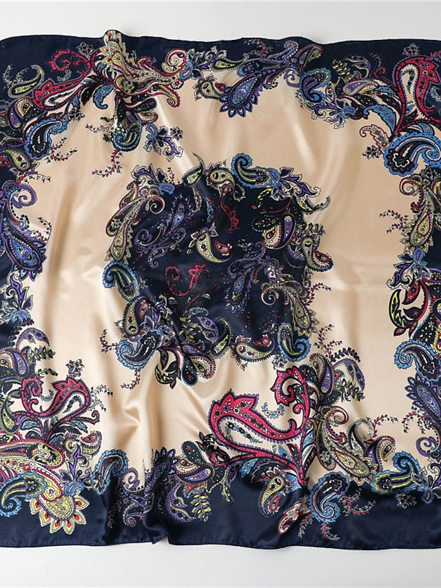 1PC Girls' Headband Satin Square Head Scarves Silk Like Hair Scarves Hair Wrapping Scarves for Women and Girls for Women