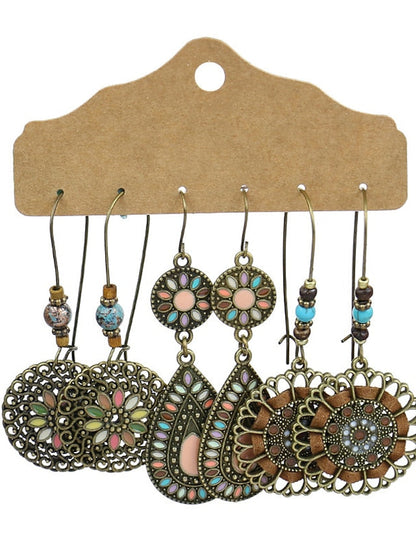 Earrings Vintage Party Flower Earring / Spring / Summer / Fall / Winter / Silver for Women