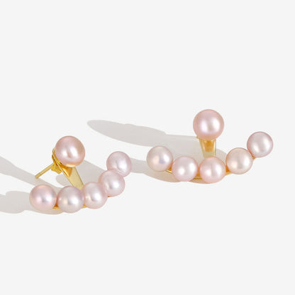 Freshwater Pearl 18K Gold Plated Ear Jacket Earrings