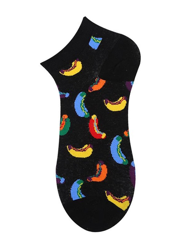 Anckle Socks Low Cut Socks Office Work Daily Animal Dot Spandex Nylon Cotton Basic Casual Classic 1 Pair for Women