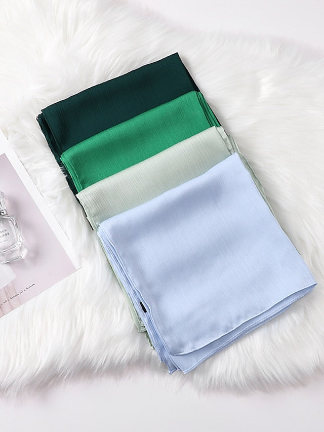Muslim Scarf Crinkled Shawl Women Abaya Solid Hijab Ramadan Hijabs For Woman Abayas Dress Turban Instant Scarf for Women