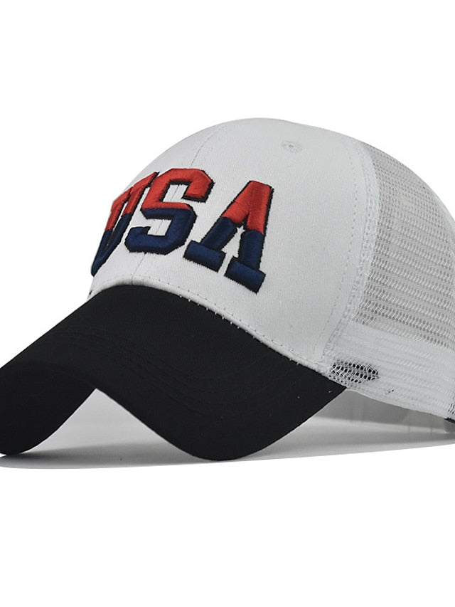 1pcs High Quality American Flag Cotton Baseball Cap For Men Embroidery USA Snapback Hat for Men&Women Fashion Trucker Hat for Women