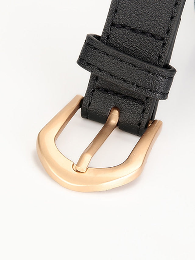 Unisex PU Buckle Belt PU Leather Prong Buckle Plain Casual Classic Party Work Black Blue Brown Coffee for Women