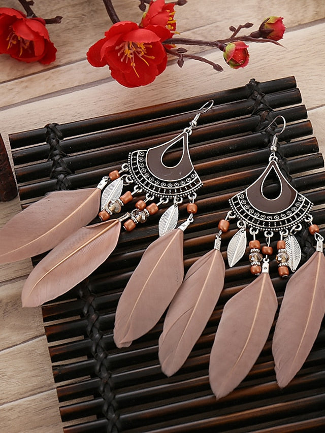 Earrings Textured Street Pure Color Earring / White / Red / Blue / Khaki / Fall for Women